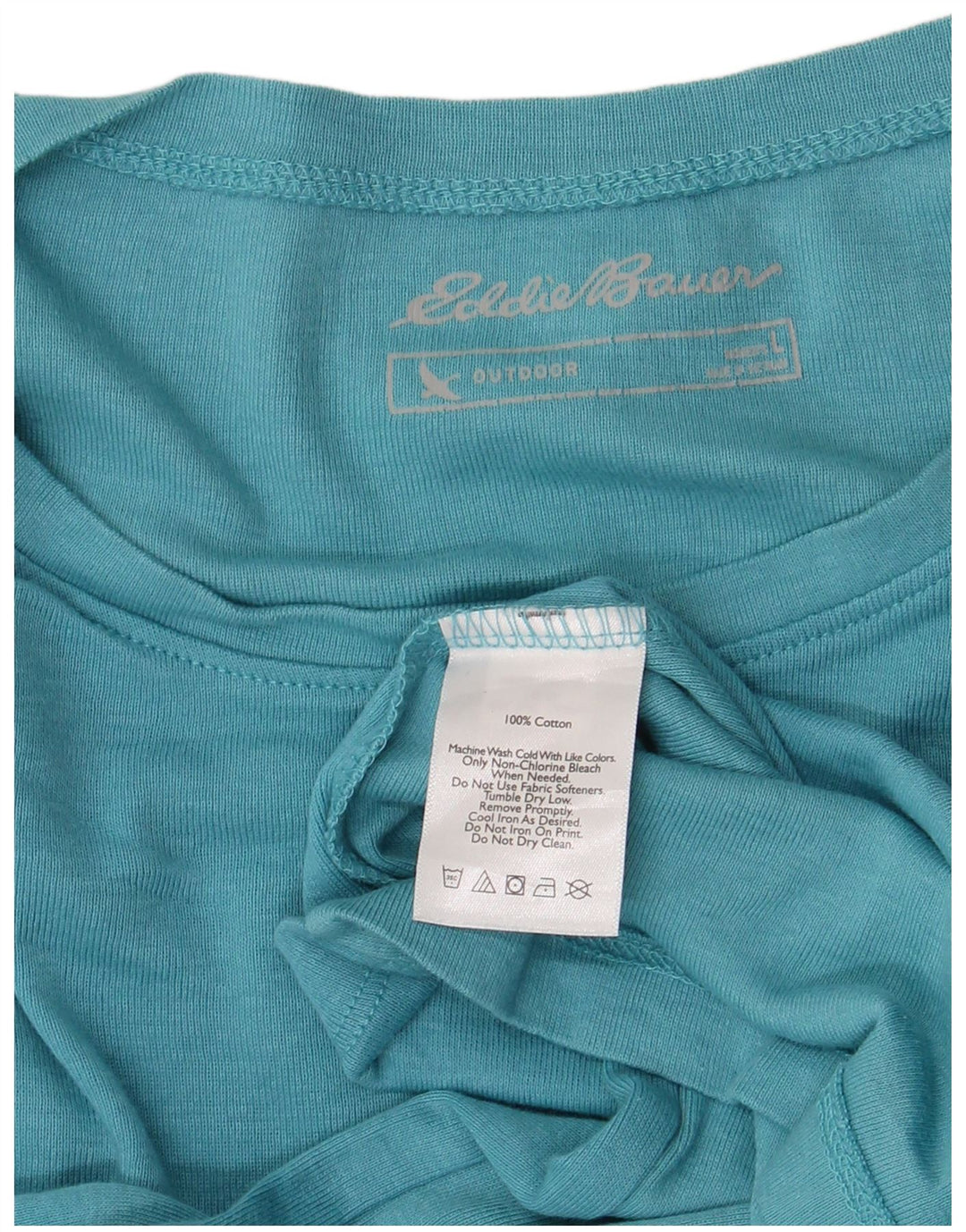 Eddie Bauer Γυναικείο τοπ μακρυμάνικο UK 14 μεγάλο μπλε βαμβακερό