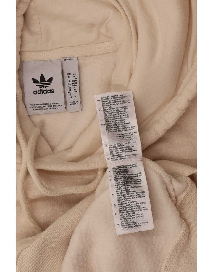 Adidas Ανδρικό Hoodie Jumper Βαμβακερό μεσαίο μπεζ