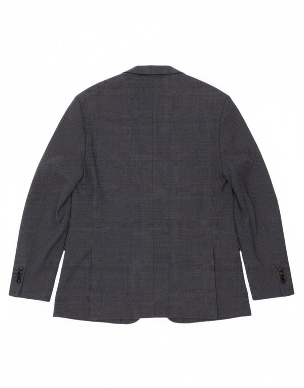 Massimo Dutti Ανδρικό σακάκι μπλέιζερ με 2 κουμπιά EU 58 2XL Navy Blue Cotton