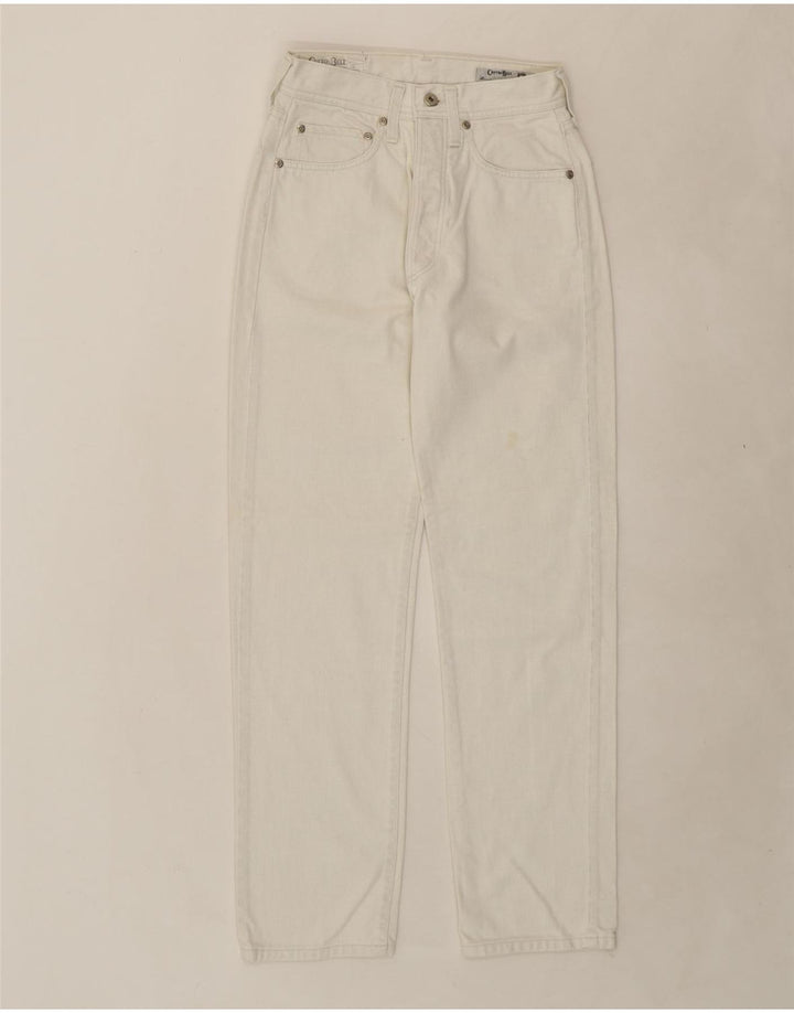 COTTON BELT Womens Straight Jeans W27 L29 White Cotton Vintage Cotton Belt and Second-Hand Cotton Belt from Messina Hembry 
