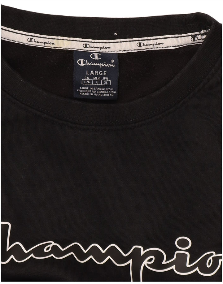 Ανδρική γραφική φούτερ Champion Jumper Large Μαύρο