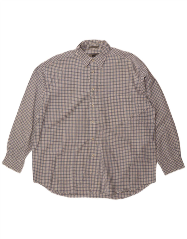 Ανδρικό πουκάμισο Eddie Bauer XL White Check Cotton