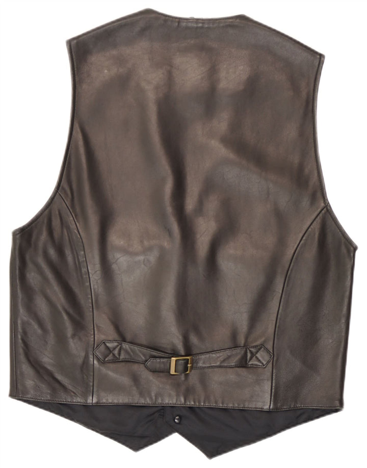 Trapper Ανδρικό Δερμάτινο Γιλέκο IT 48 Medium Black Leather