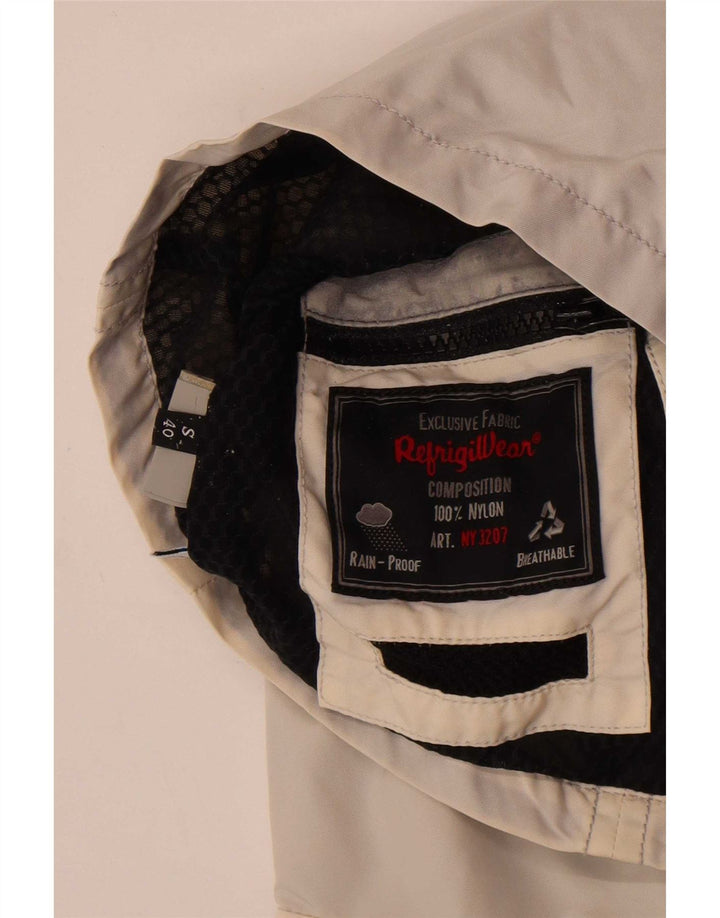 Γυναικείο μπουφάν βροχής Refrigiwear UK 10 Small Off White Nylon