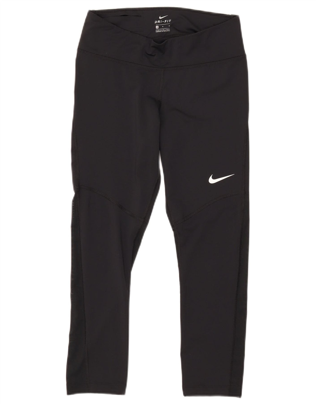Γυναικείο κολάν NIKE Dri Fit UK 12 μεσαίο μαύρο πολυεστέρα