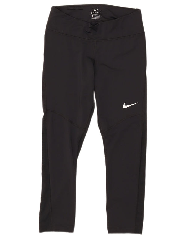 Γυναικείο κολάν NIKE Dri Fit UK 12 μεσαίο μαύρο πολυεστέρα