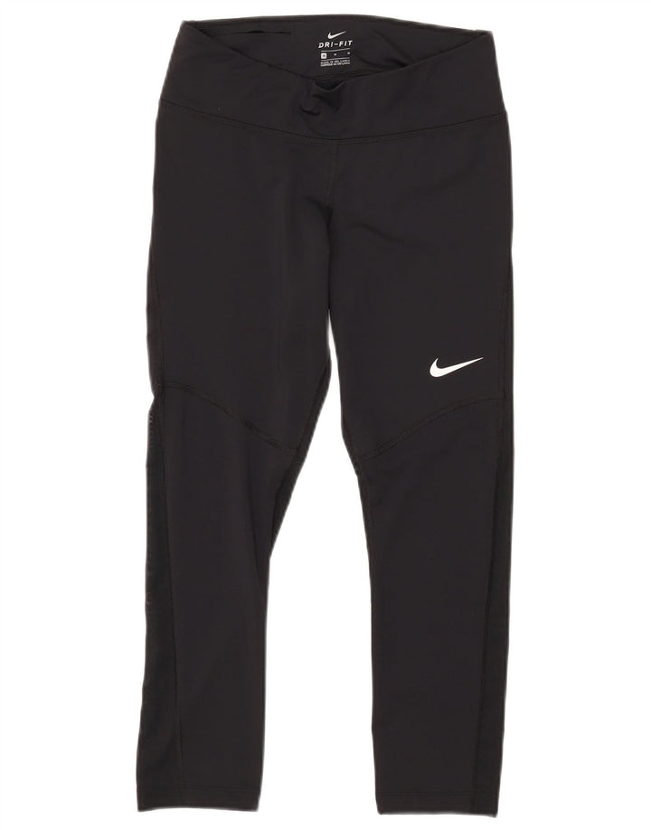 Γυναικείο κολάν NIKE Dri Fit UK 12 μεσαίο μαύρο πολυεστέρα