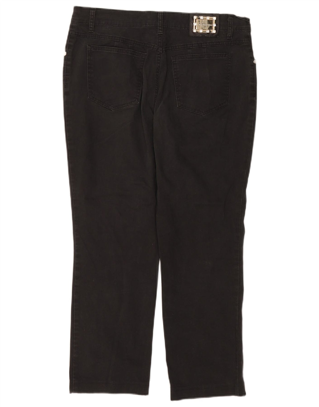 ROCCOBAROCCO Womens Tapered Cropped Trousers W34 L25 Black