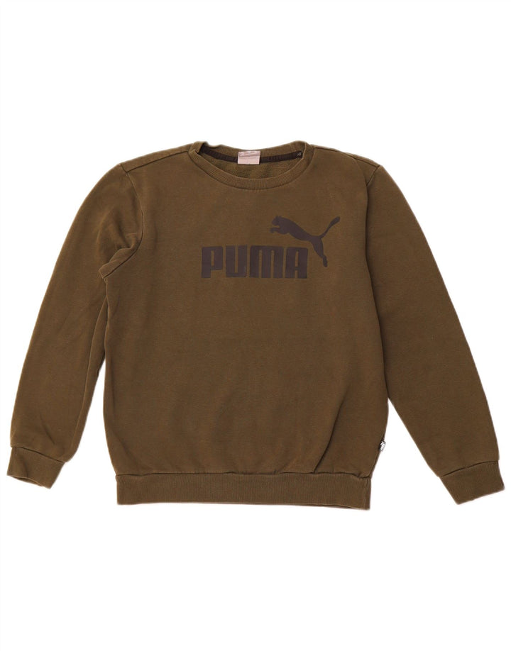 Ανδρικό γραφικό φούτερ PUMA Jumper XS Χακί βαμβακερό