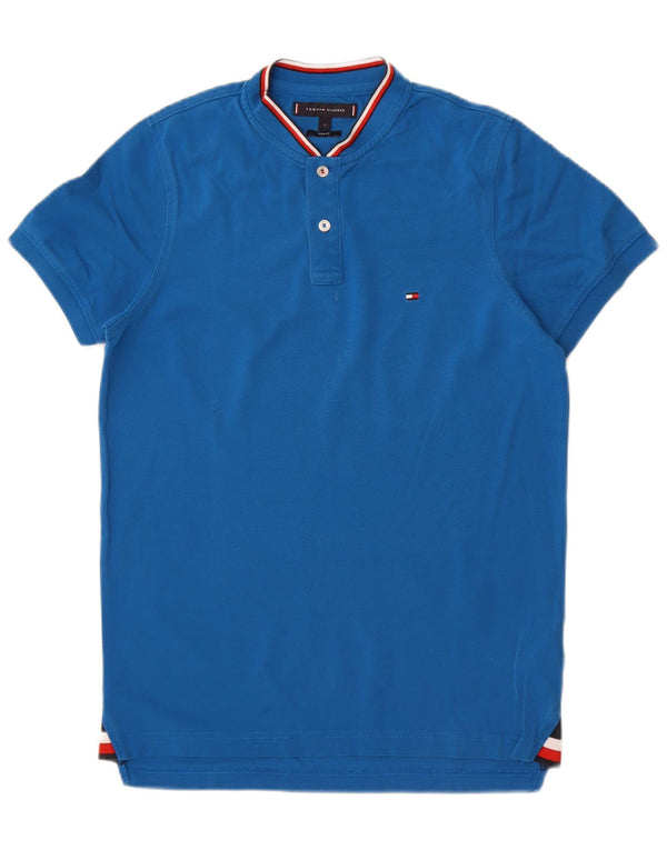 Tommy Hilfiger Mens Slim Fit Polo Shirt Small Blue Cotton