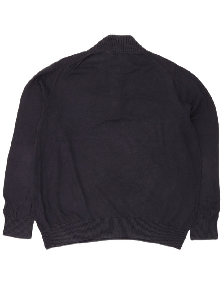 EDDIE BAUER Ανδρικό πουλόβερ με φερμουάρ XL Μπλε βαμβακερό