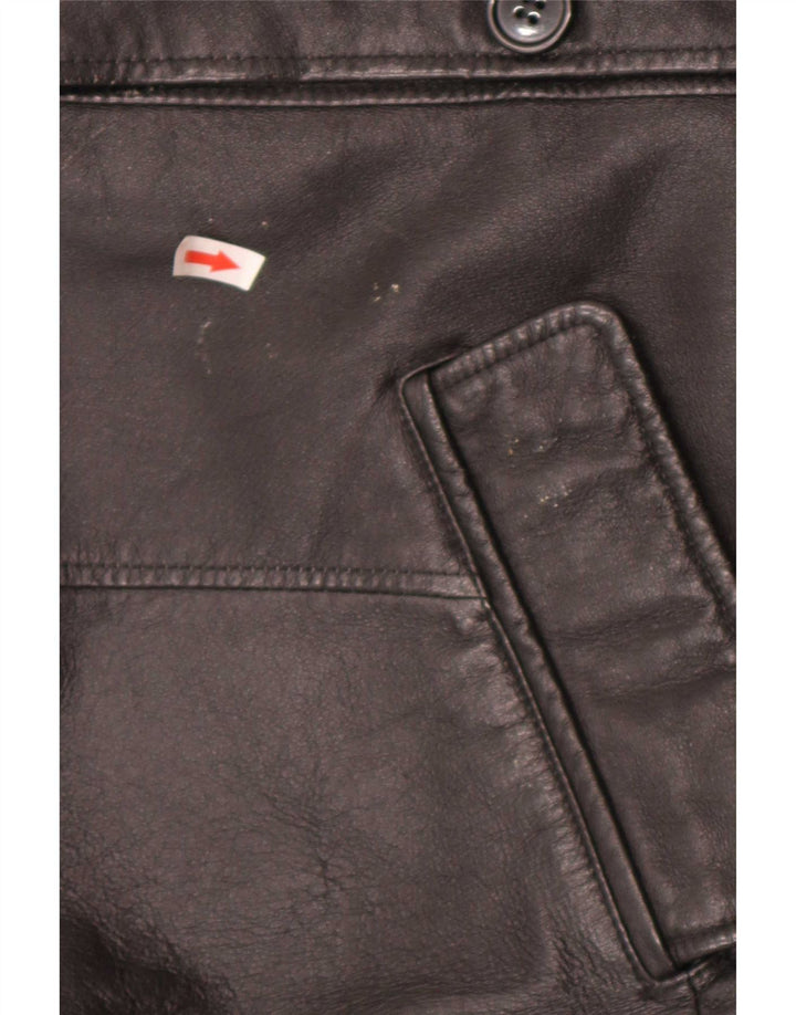 Vintage Ανδρικό Δερμάτινο Μπουφάν UK 40 Large Μαύρο