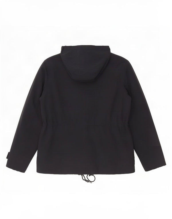 Marks & Spencer Γυναικείο μπουφάν βροχής με κουκούλα UK 12 Medium Navy Blue Polyamide