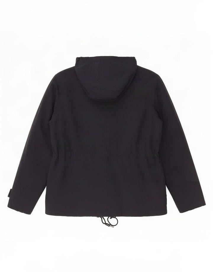 Marks & Spencer Γυναικείο μπουφάν βροχής με κουκούλα UK 12 Medium Navy Blue Polyamide