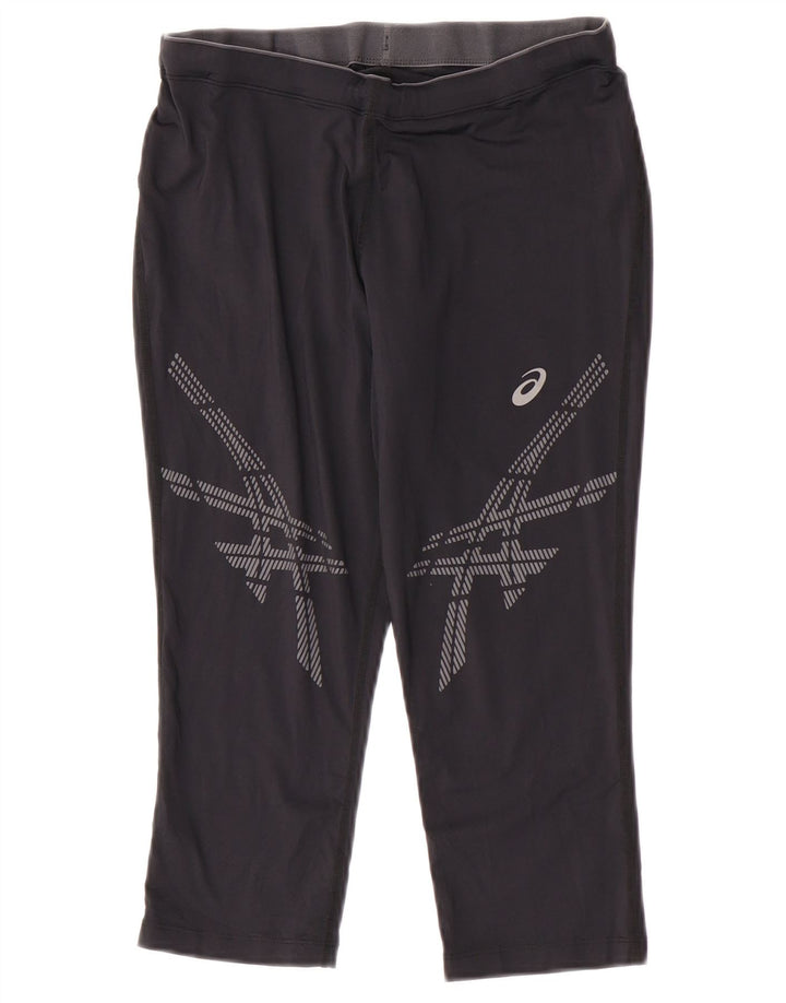 Γυναικεία φόρμα φόρμας Asics Graphic Capri UK 12 Medium Black Polyamide