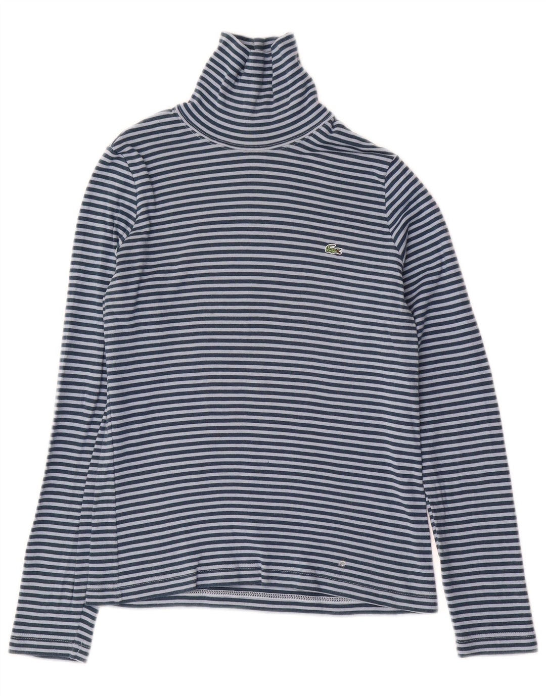 Γυναικείο τοπ LACOSTE Μακρυμάνικο νούμερο 38 Μεσαίο Μπλε ριγέ βαμβακερό