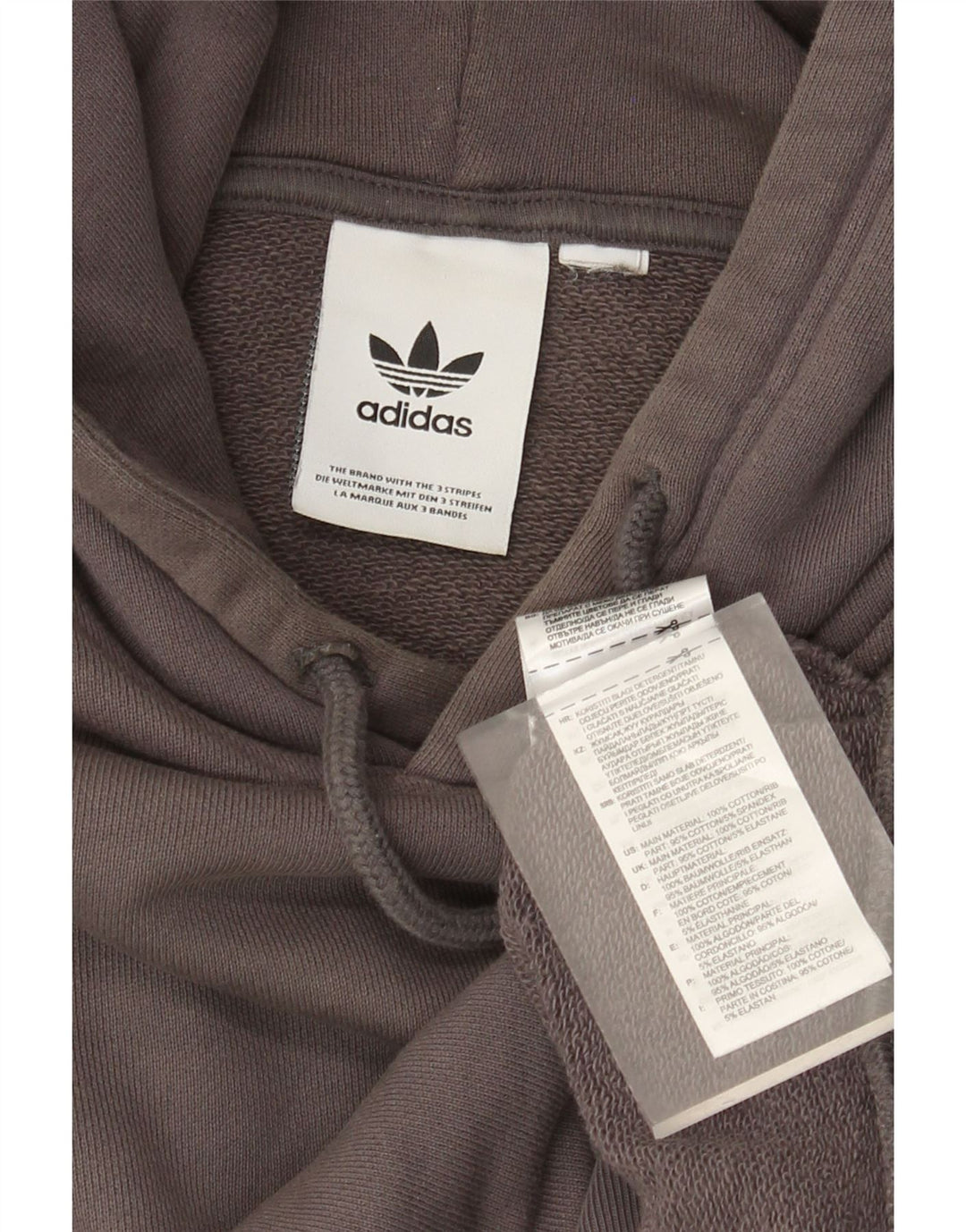Adidas Ανδρικό Hoodie Jumper Μεσαίο γκρι βαμβακερό