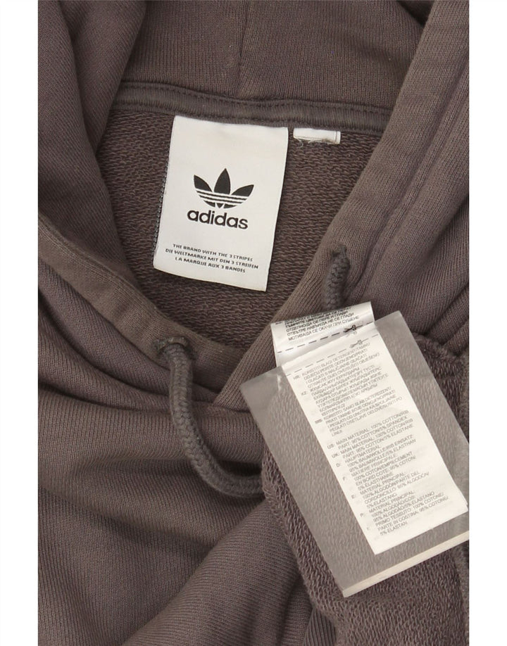 Adidas Ανδρικό Hoodie Jumper Μεσαίο γκρι βαμβακερό