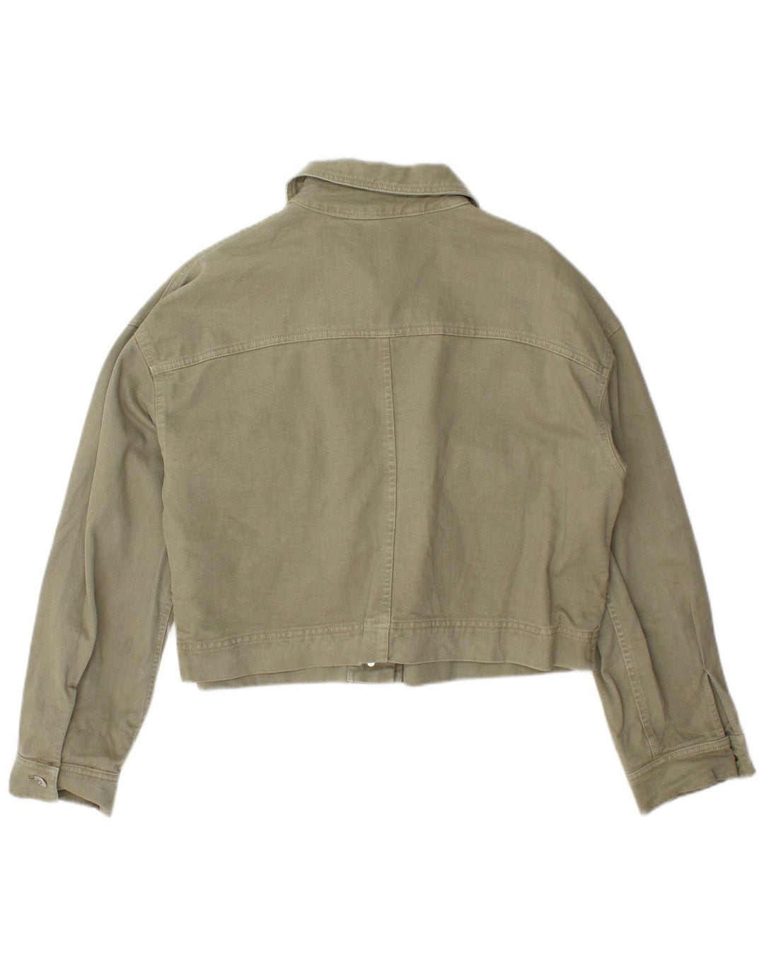 Zara Γυναικείο Τζιν Μπουφάν UK 16 Large Khaki Cotton