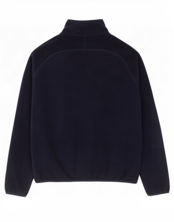 Marks & Spencer Mens Fleece Jacket UK 38 Medium Navy Blue Polyester