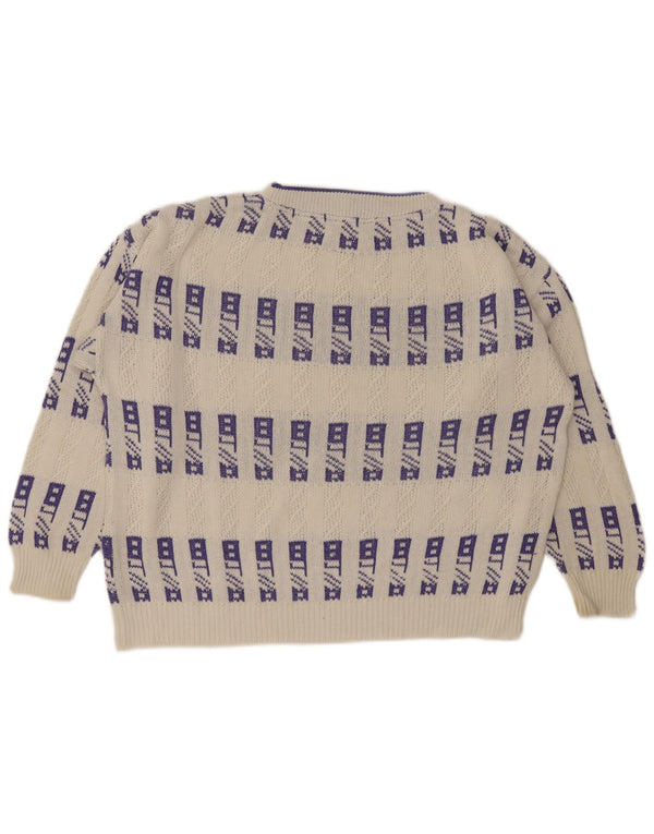 Ανδρικό πουλόβερ Eisbar Crew Neck Jumper XL Λευκό γεωμετρικό