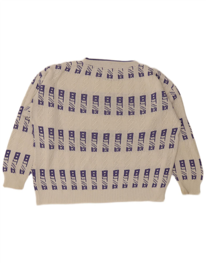 Ανδρικό πουλόβερ Eisbar Crew Neck Jumper XL Λευκό γεωμετρικό
