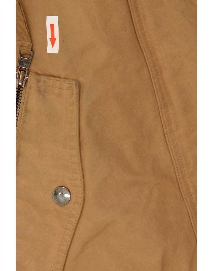 Zara Γυναικείο μπουφάν Parka με κουκούλα UK 6 XS Beige Polyester