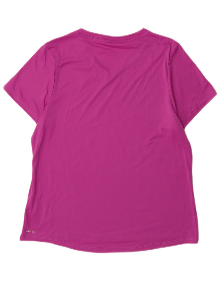 Puma Γυναικείο T-Shirt Top UK 16 Large Pink Polyester