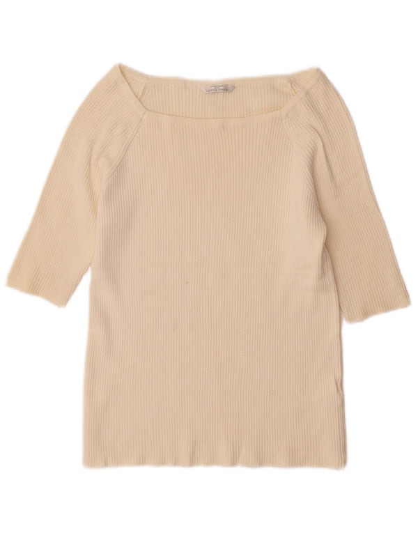 Marks & Spencer Γυναικείο πουλόβερ με μανίκια 3/4 UK 14 Large White