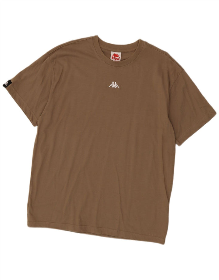 Ανδρικό T-Shirt Kappa Top μεγάλο καφέ βαμβακερό