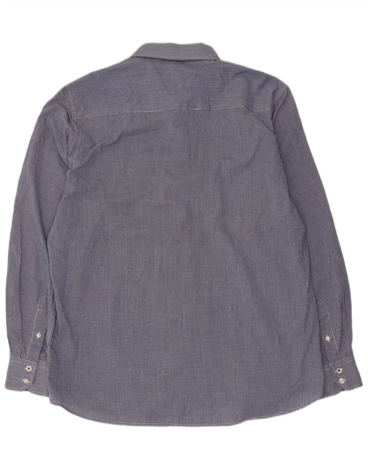 PIERRE CARDIN Ανδρικό πουκάμισο κανονικής εφαρμογής 2XL Blue Gingham Polyester