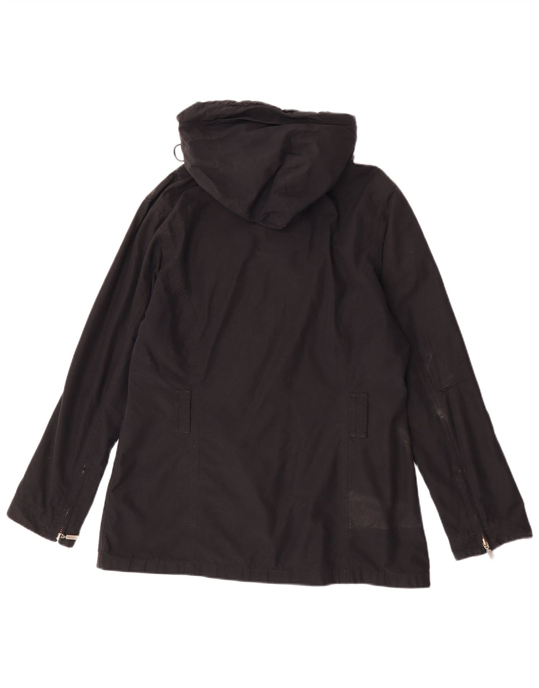 Barbour Γυναικείο μπουφάν βροχής με κουκούλα UK 14 μεγάλο μαύρο βαμβακερό
