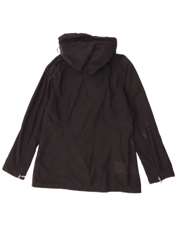 Barbour Γυναικείο μπουφάν βροχής με κουκούλα UK 14 μεγάλο μαύρο βαμβακερό