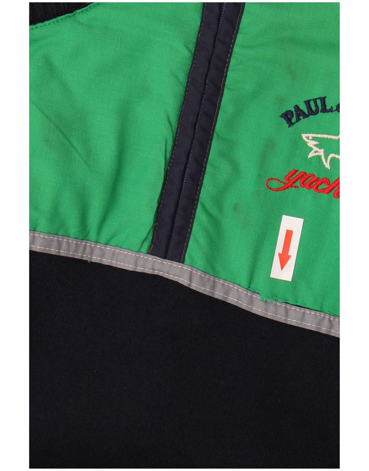 Ανδρικό πουλόβερ με φερμουάρ Paul & Shark, παρθένο μαλλί, μεσαίο μπλε ναυτικό