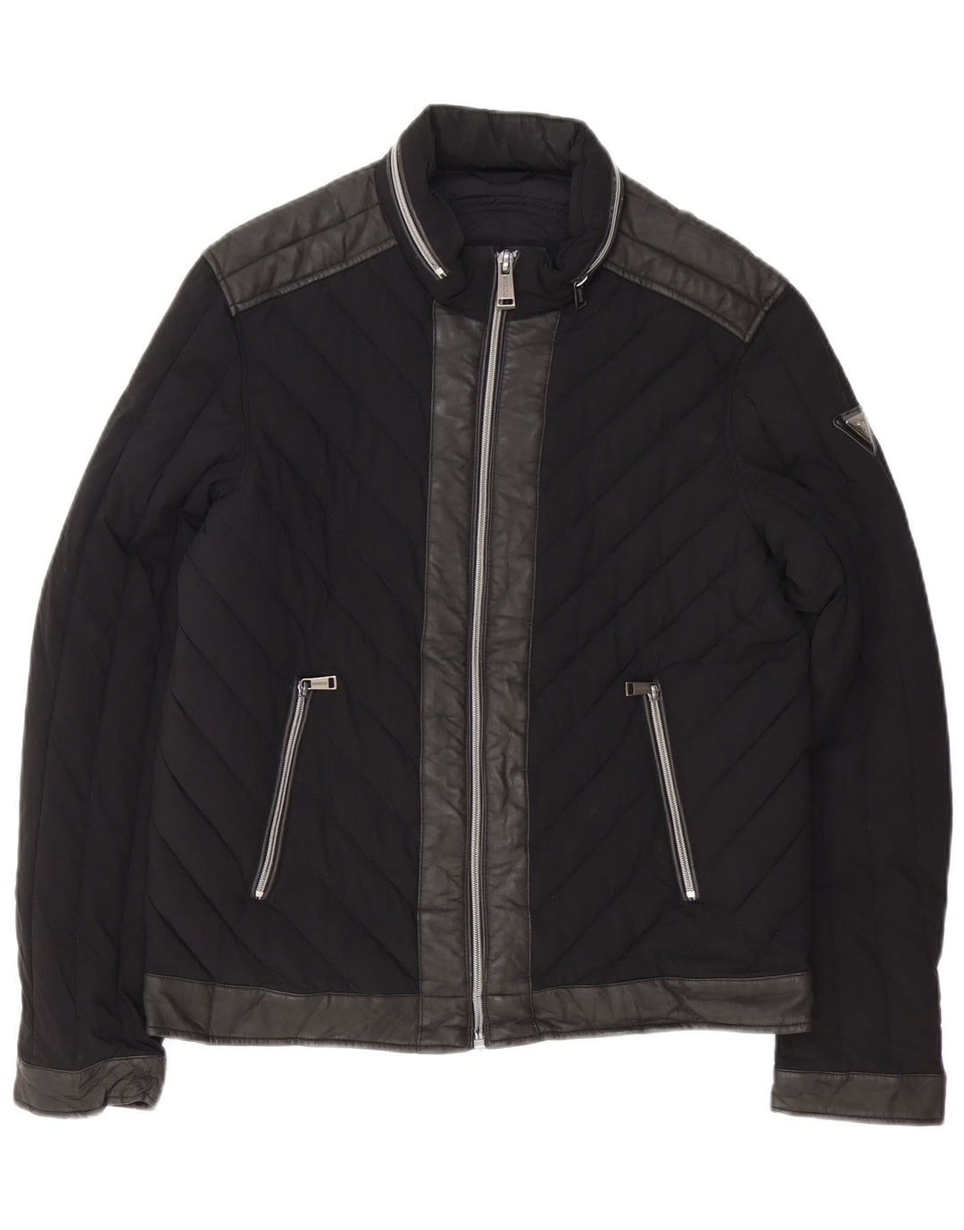 Guess Ανδρικό μπουφάν UK 42 XL Μαύρο Πολυαιθυλένιο