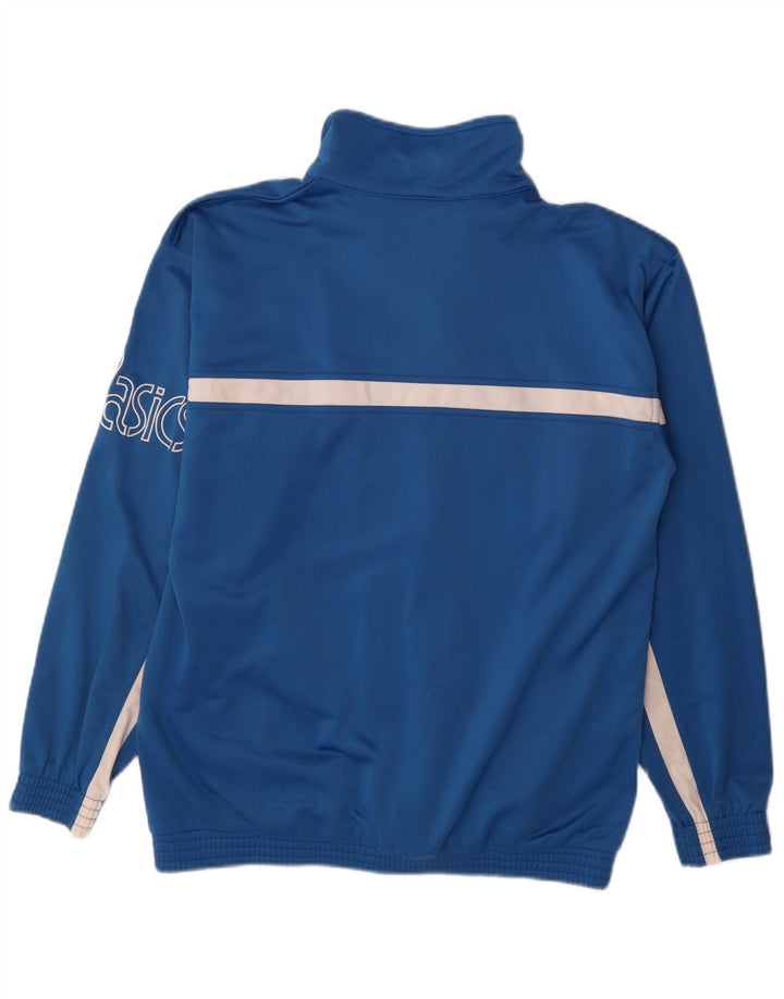 Ανδρική αθλητική φόρμα γραφικών Asics Top μπουφάν μεσαίου μπλε χρώματος πολυεστέρας