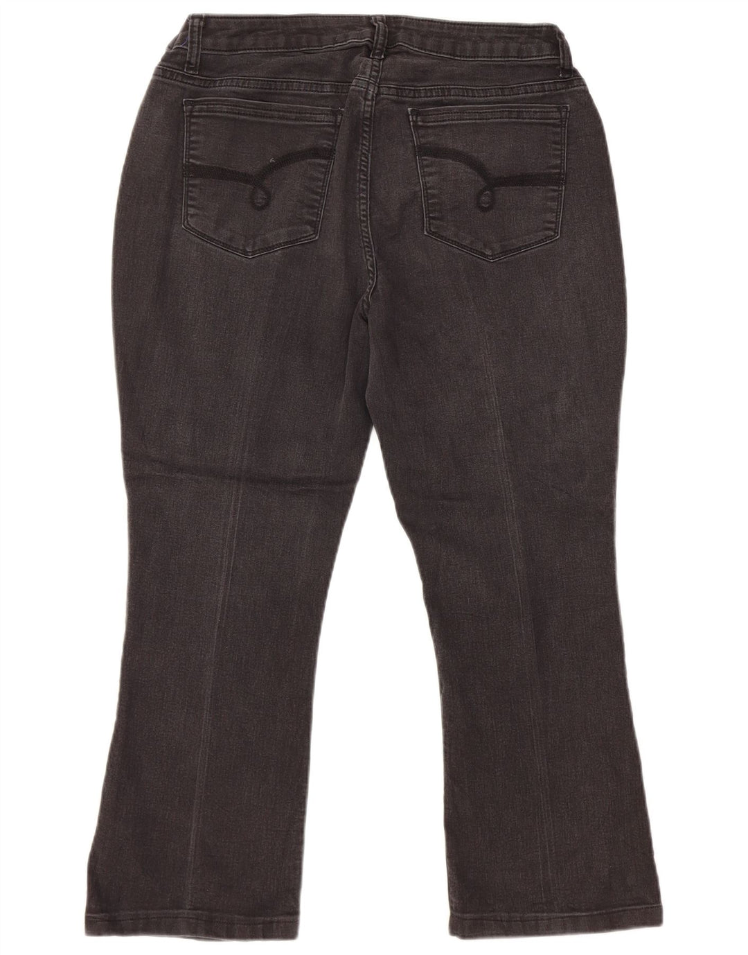 LEE Womens Riders Mid Ride Bootcut Cropped Jeans US 14 XL W32 L24 Black