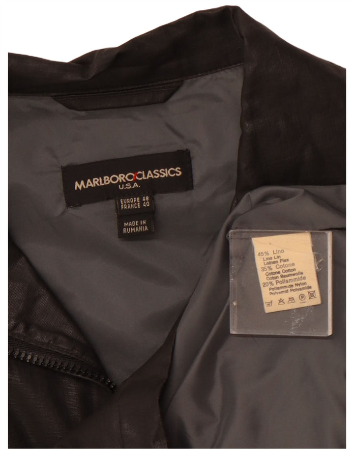 Ανδρικό μπουφάν MARLBORO CLASSICS Bomber EU 48 Medium Μαύρο Λινό