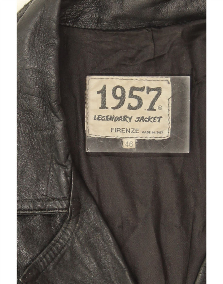 Legendary Jacket 1957 Womens Leather Jacket IT 46 Large Black Leather