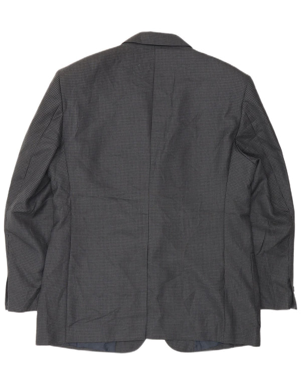 Farah Ανδρικό σακάκι σακάκι με 2 κουμπιά UK 40 Large Navy Blue Houndstooth Wool