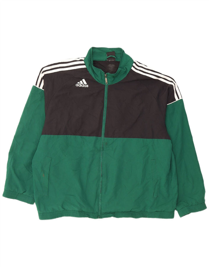 Ανδρική αθλητική φόρμα ADIDAS Top Jacket UK 46/48 XL Πράσινο πολύχρωμο πολυεστέρα