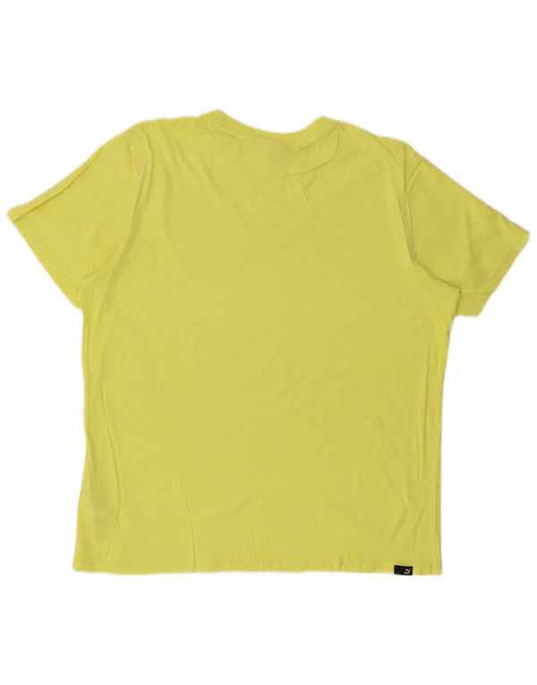 Ανδρικό γραφικό μπλουζάκι PUMA Top Large Yellow