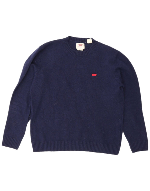 Γυναικείο πουλόβερ Levi's Standard Fit Crew Neck Jumper UK 14 Medium Navy Blue