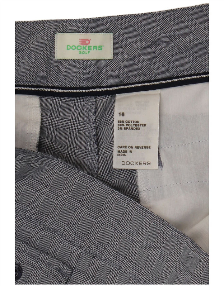 DOCKERS Γυναικείο Σορτς Cargo US 16 2XL W38 Μπλε βαμβακερό καρό