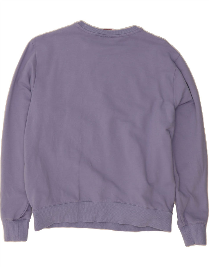 FILA Womens Oversized Sweatshirt Jumper UK 10 Small Purple Cotton Vintage Fila and Second-Hand Fila from Messina Hembry 