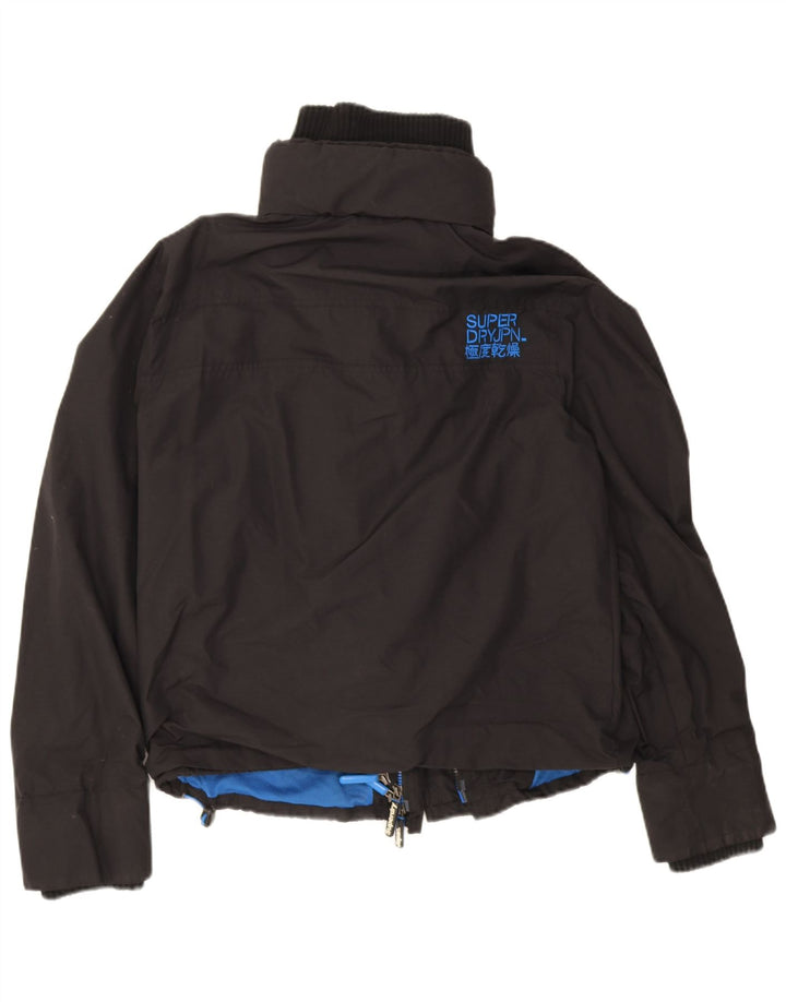 Superdry Womens The Windcheater Bomber Jacket UK 18 XL Black Nylon