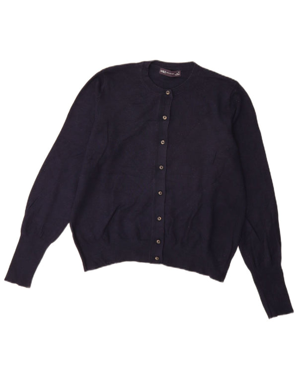 Marks & Spencer Γυναικεία ζακέτα UK 14 Large Navy Blue Viscose