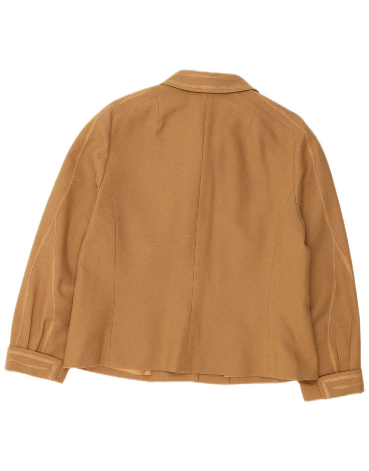 COJANA Γυναικείο σακάκι με 4 κουμπιά UK 16 Large Beige Wool