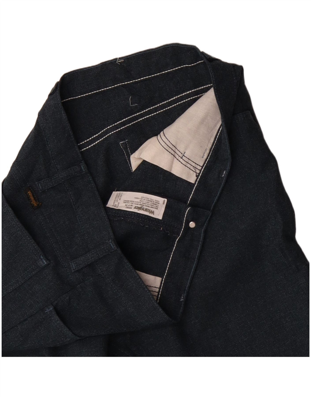 Ανδρικό ίσιο casual παντελόνι WRANGLER W36 L29 Navy Blue Polyester