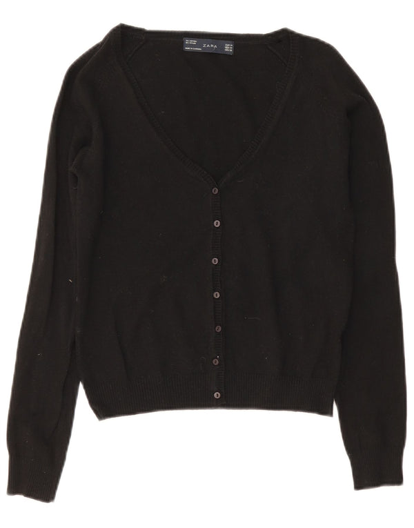 Zara Γυναικείο Bolero Jumper UK 12 μεσαίο μαύρο βαμβακερό